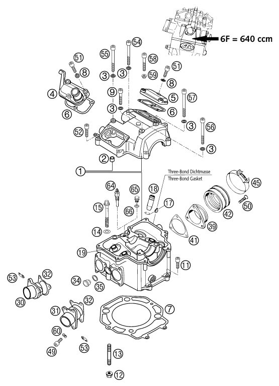 Náhled schématu CYLINDER HEAD