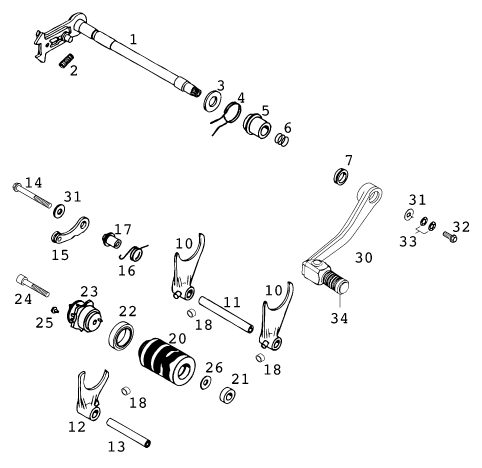 Náhled schématu SHIFTING MECHANISM