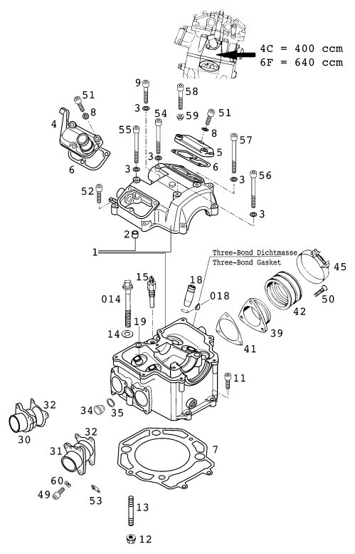 Náhled schématu CYLINDER HEAD
