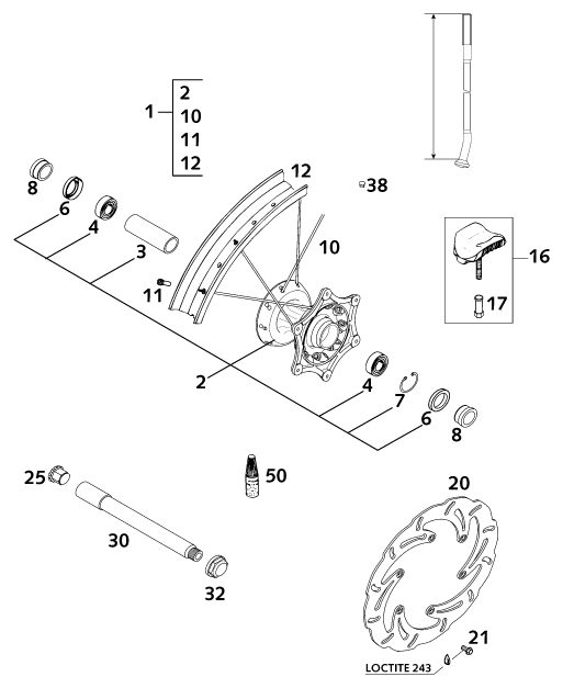 Náhled schématu FRONT WHEEL