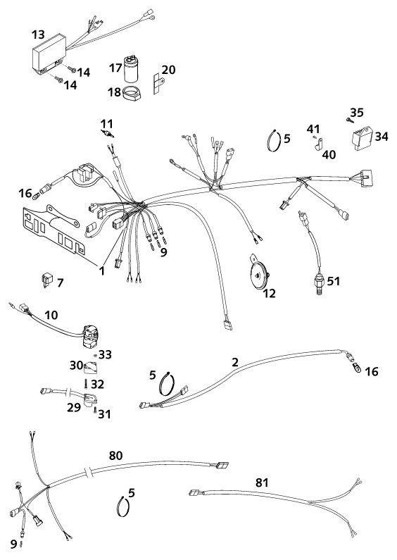 Náhled schématu WIRING HARNESS