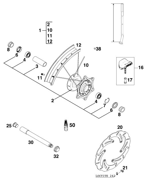Náhled schématu FRONT WHEEL
