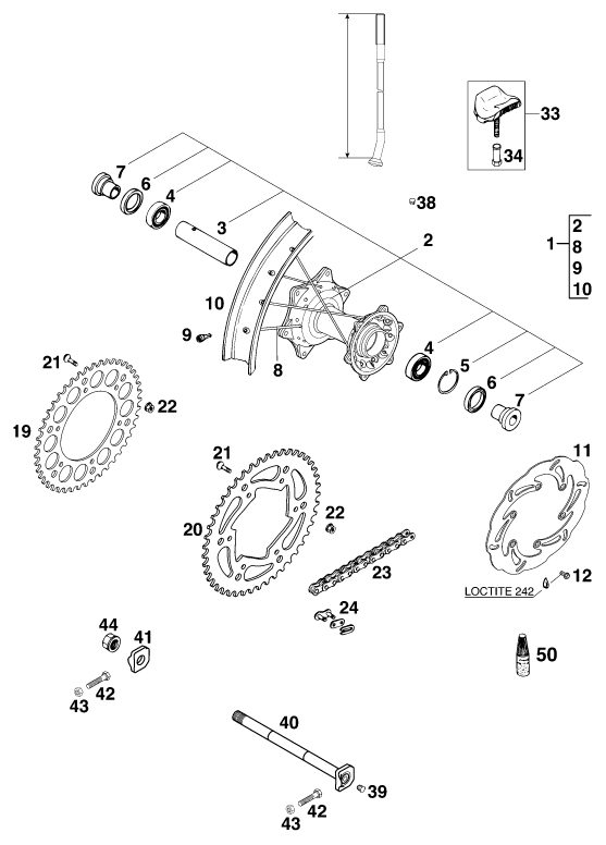 Náhled schématu REAR WHEEL
