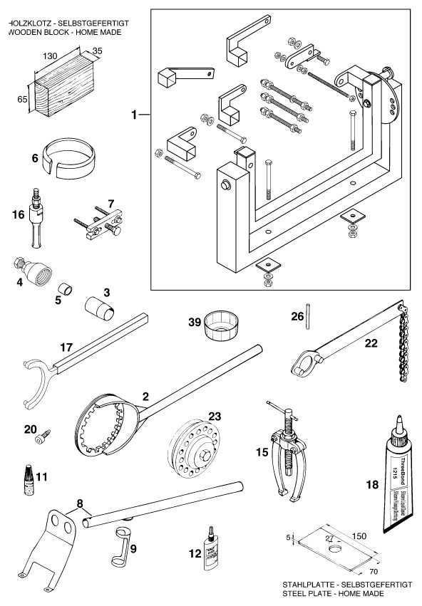 Náhled schématu Special tools (engine)