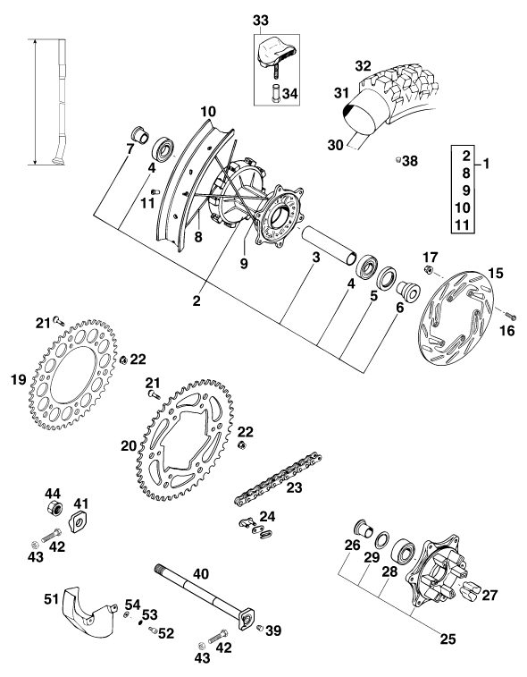Náhled schématu REAR WHEEL