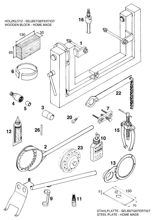 Náhled schématu Special tools (engine)