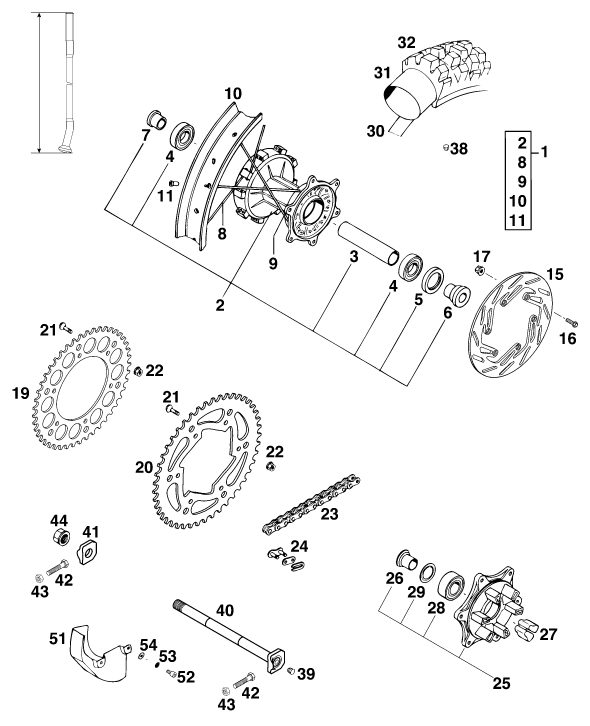 Náhled schématu REAR WHEEL