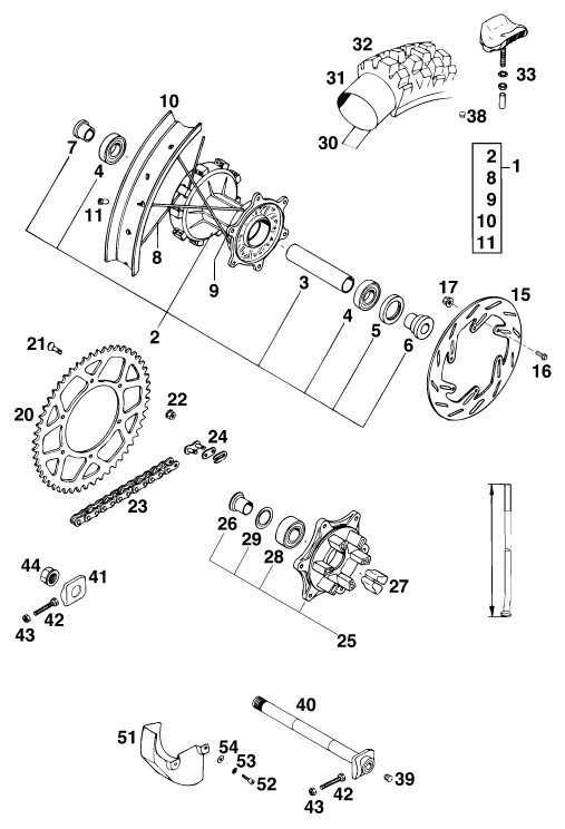 Náhled schématu REAR WHEEL
