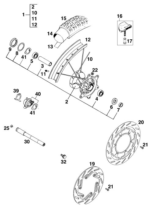 Náhled schématu FRONT WHEEL