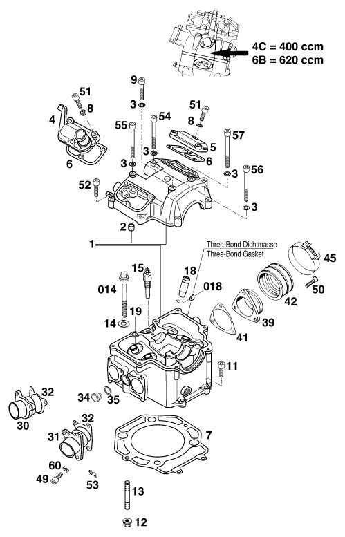 Náhled schématu CYLINDER HEAD
