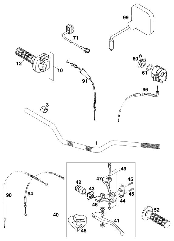 Náhled schématu HANDLEBAR, CONTROLS