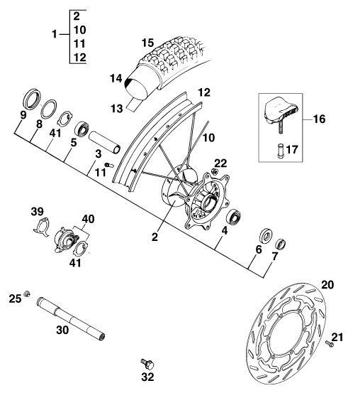 Náhled schématu FRONT WHEEL