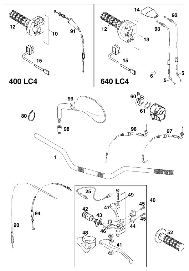Náhled schématu HANDLEBAR, CONTROLS