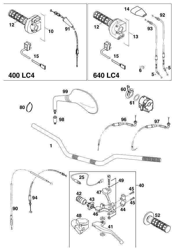 Náhled schématu HANDLEBAR, CONTROLS