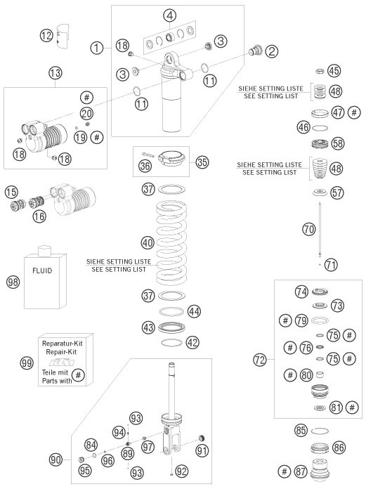 Náhled schématu SHOCK ABSORBER DISASSEMBLED