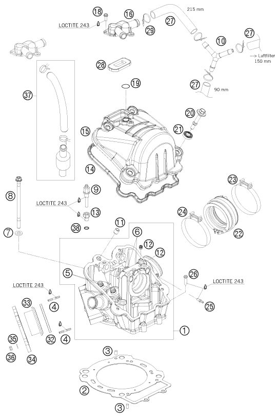 Náhled schématu CYLINDER HEAD