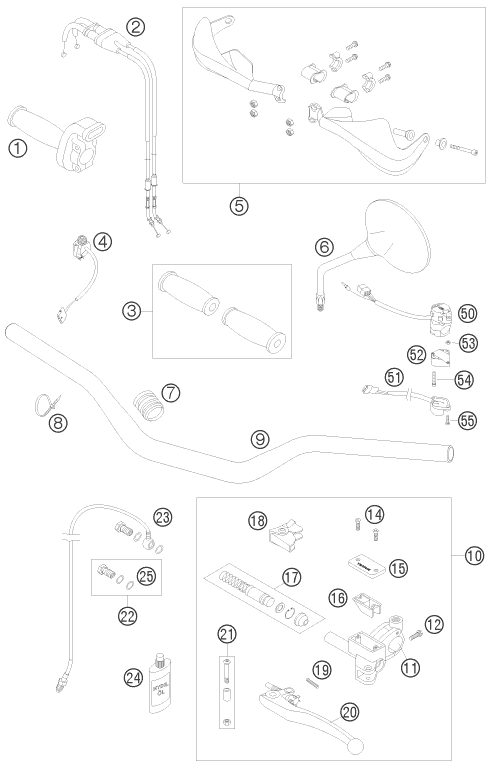 Náhled schématu HANDLEBAR, CONTROLS