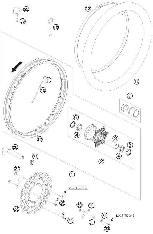 Náhled schématu FRONT WHEEL