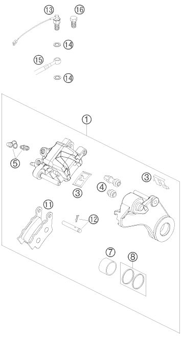 Náhled schématu REAR BRAKE CALIPER