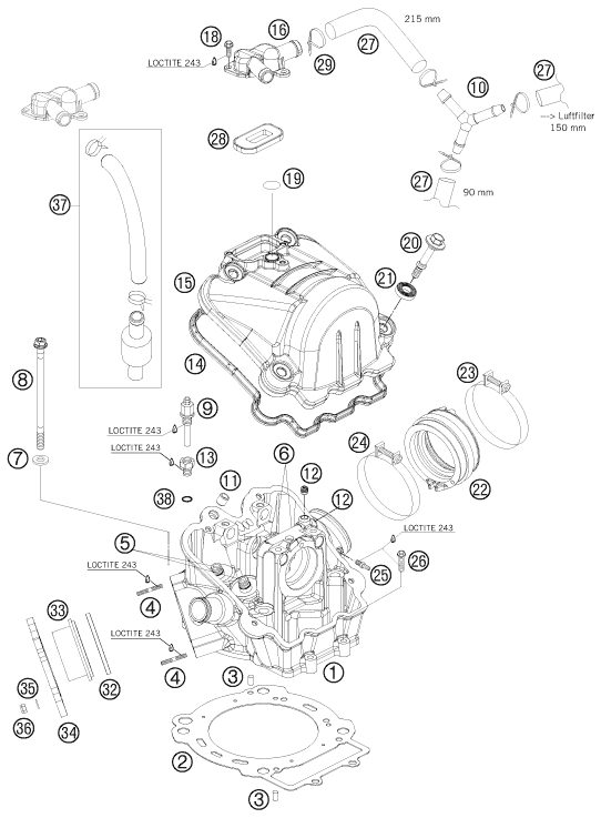 Náhled schématu CYLINDER HEAD