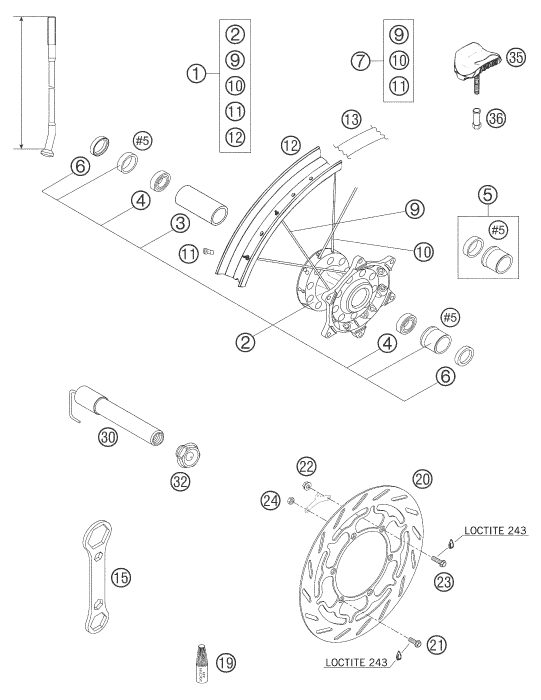 Náhled schématu FRONT WHEEL