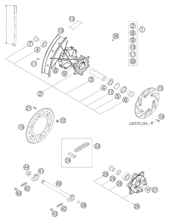 Náhled schématu REAR WHEEL