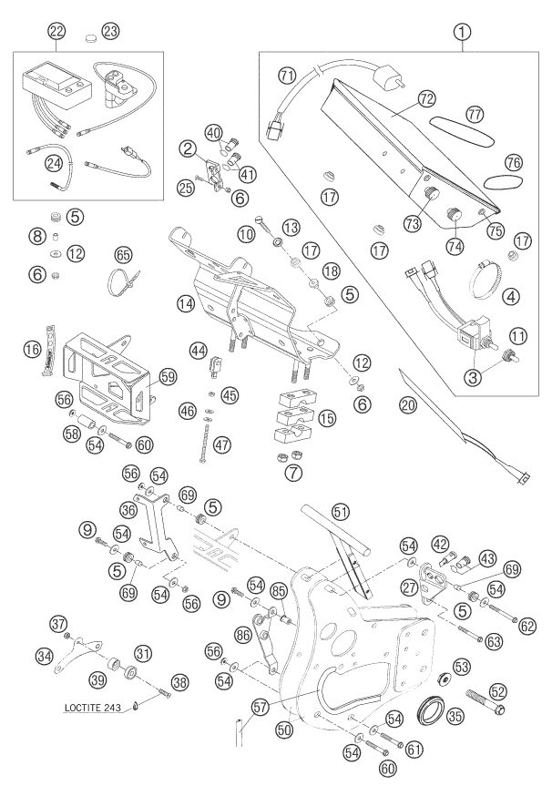 Náhled schématu INSTRUMENTS / LOCK SYSTEM