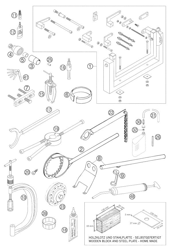 Náhled schématu Special tools (engine)
