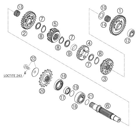 Náhled schématu TRANSMISSION II - COUNTERSHAFT