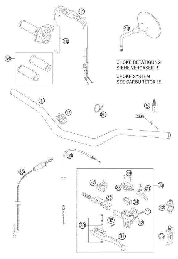 Náhled schématu HANDLEBAR, CONTROLS