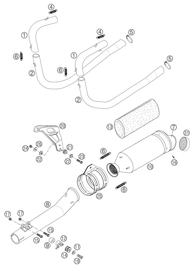 Náhled schématu EXHAUST SYSTEM
