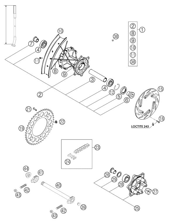Náhled schématu REAR WHEEL