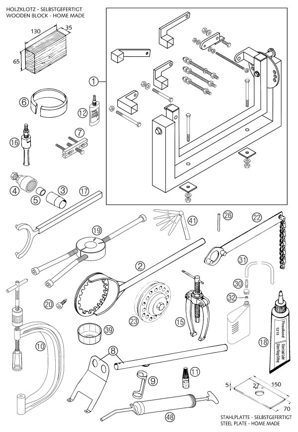 Náhled schématu Special tools (engine)