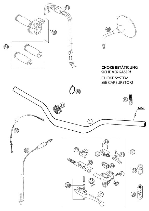 Náhled schématu HANDLEBAR, CONTROLS