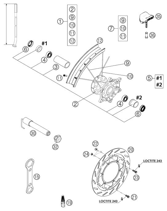 Náhled schématu FRONT WHEEL