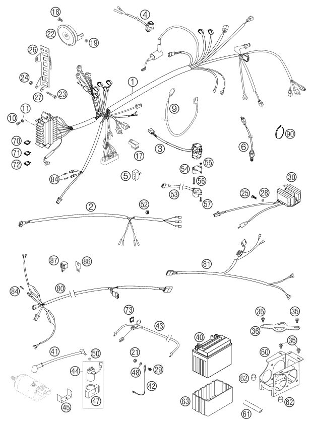 Náhled schématu WIRING HARNESS