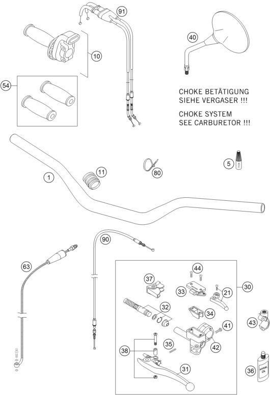 Náhled schématu HANDLEBAR, CONTROLS