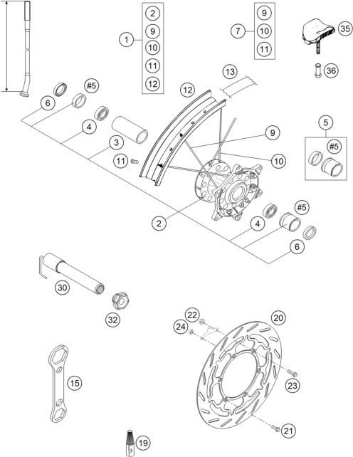Náhled schématu FRONT WHEEL