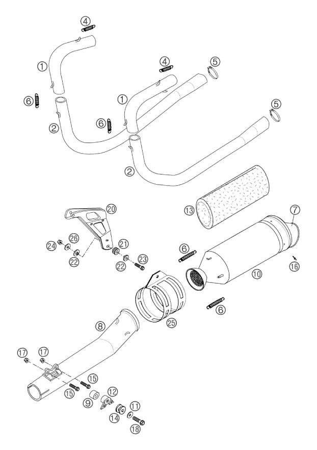 Náhled schématu EXHAUST SYSTEM