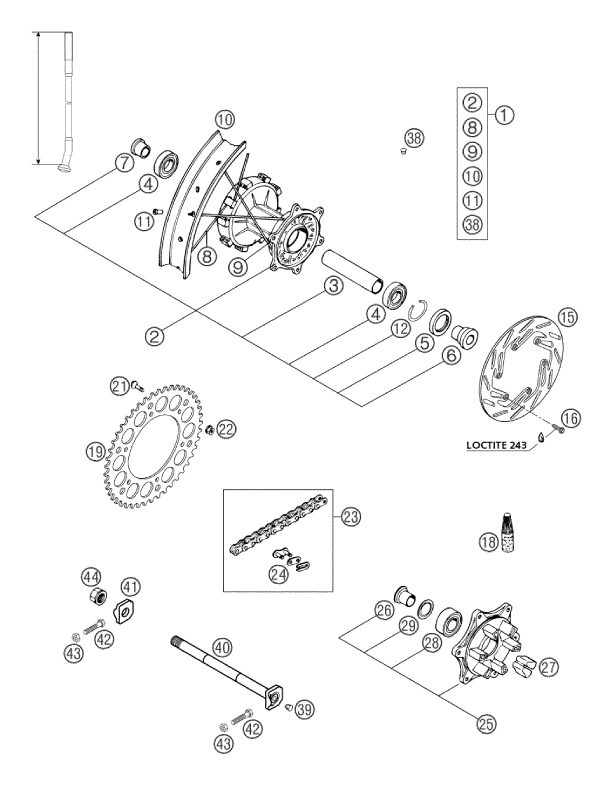 Náhled schématu REAR WHEEL