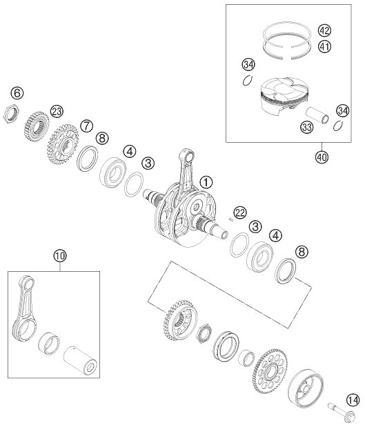 Náhled schématu CRANKSHAFT, PISTON