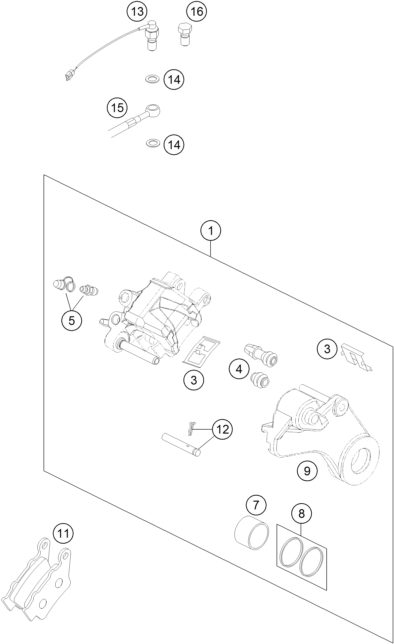 Náhled schématu REAR BRAKE CALIPER