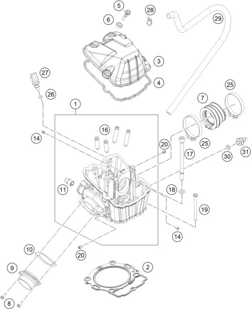 Náhled schématu CYLINDER HEAD