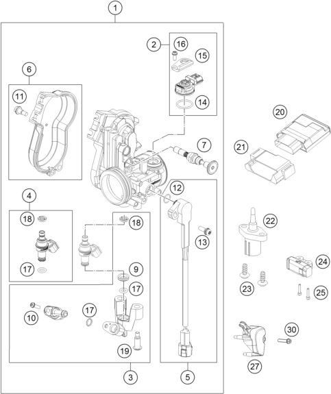 Náhled schématu THROTTLE BODY