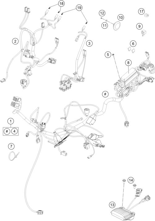Náhled schématu WIRING HARNESS