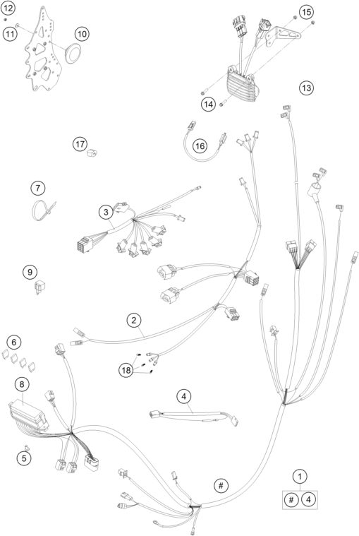 Náhled schématu WIRING HARNESS