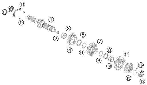 Náhled schématu TRANSMISSION I - MAIN SHAFT