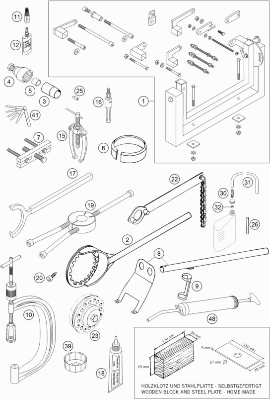 Náhled schématu Special tools (engine)