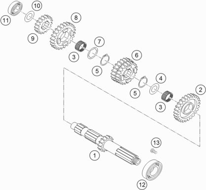 Náhled schématu TRANSMISSION I - MAIN SHAFT