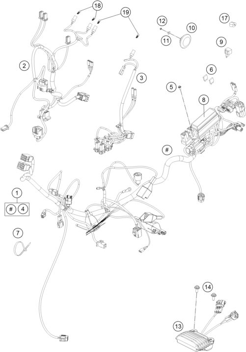 Náhled schématu WIRING HARNESS